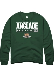 Raphaelle Anglade  Rally Ohio Bobcats Mens Green NIL Stacked Box Long Sleeve Crew Sweatshirt