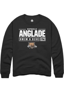 Raphaelle Anglade  Rally Ohio Bobcats Mens Black NIL Stacked Box Long Sleeve Crew Sweatshirt