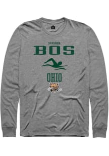 Savanna Bos  Ohio Bobcats Graphite Rally NIL Sport Icon Long Sleeve T Shirt