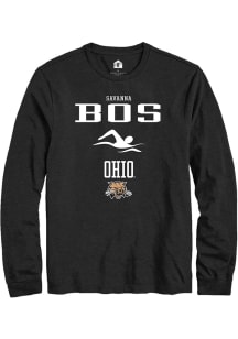 Savanna Bos  Ohio Bobcats Black Rally NIL Sport Icon Long Sleeve T Shirt