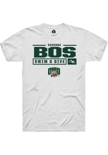 Savanna Bos  Ohio Bobcats White Rally NIL Stacked Box Short Sleeve T Shirt