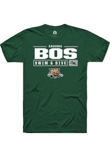 Savanna Bos  Ohio Bobcats Green Rally NIL Stacked Box Short Sleeve T Shirt