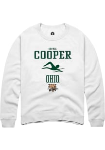 Sophie Cooper  Rally Ohio Bobcats Mens White NIL Sport Icon Long Sleeve Crew Sweatshirt