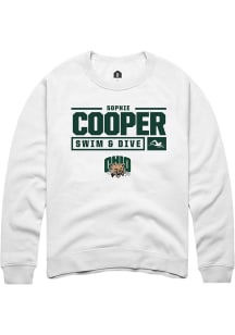 Sophie Cooper  Rally Ohio Bobcats Mens White NIL Stacked Box Long Sleeve Crew Sweatshirt