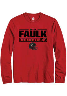 Barak Faulk Rally Mens Red Cincinnati Bearcats NIL Stacked Box Tee