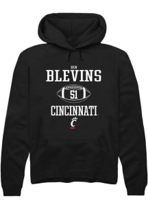 Ben Blevins Rally Mens Black Cincinnati Bearcats NIL Sport Icon Hooded Sweatshirt