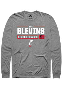 Ben Blevins Rally Mens Graphite Cincinnati Bearcats NIL Stacked Box Tee