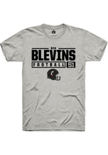 Ben Blevins Ash Cincinnati Bearcats NIL Stacked Box Short Sleeve T Shirt