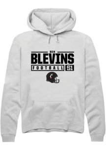 Ben Blevins Rally Mens White Cincinnati Bearcats NIL Stacked Box Hooded Sweatshirt