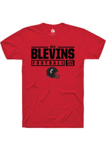 Ben Blevins Red Cincinnati Bearcats NIL Stacked Box Short Sleeve T Shirt