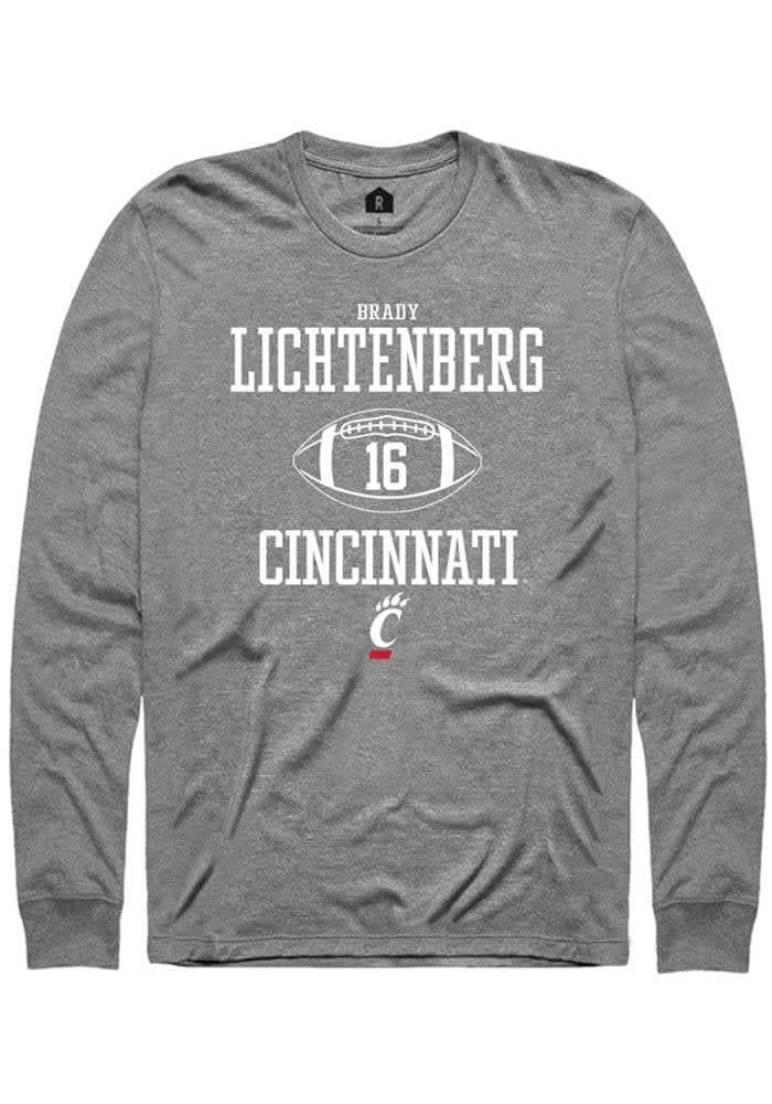 Brady Lichtenberg  Cincinnati Bearcats Graphite Rally NIL Sport Icon Long Sleeve T Shirt