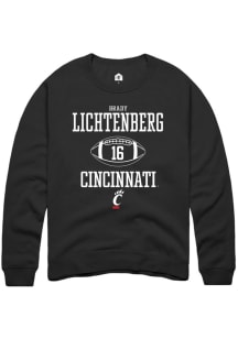 Brady Lichtenberg  Rally Cincinnati Bearcats Mens Black NIL Sport Icon Long Sleeve Crew Sweatshi..