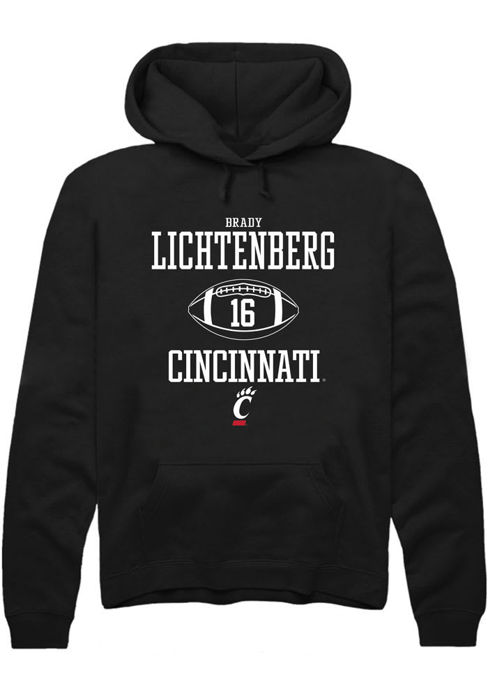 Brady Lichtenberg Rally Cincinnati Bearcats Mens Black NIL Sport Icon Long Sleeve Hoodie