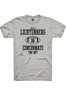 Brady Lichtenberg  Cincinnati Bearcats Grey Rally NIL Sport Icon Short Sleeve T Shirt