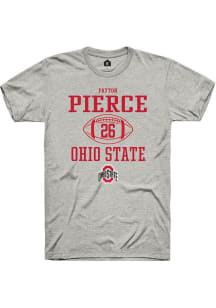 Payton Pierce  Ohio State Buckeyes Ash Rally NIL Sport Icon Short Sleeve T Shirt