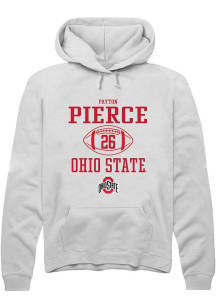 Payton Pierce  Rally Ohio State Buckeyes Mens White NIL Sport Icon Long Sleeve Hoodie