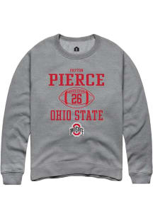 Payton Pierce  Rally Ohio State Buckeyes Mens Graphite NIL Sport Icon Long Sleeve Crew Sweatshir..