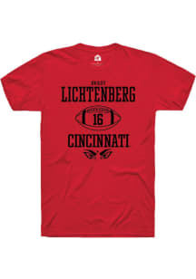 Brady Lichtenberg  Cincinnati Bearcats Red Rally NIL Sport Icon Short Sleeve T Shirt