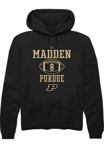 Cj Madden Rally Mens Black Purdue Boilermakers NIL Sport Icon Hooded Sweatshirt