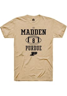 Cj Madden Gold Purdue Boilermakers NIL Sport Icon Short Sleeve T Shirt