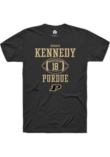 Demeco Kennedy Black Purdue Boilermakers NIL Sport Icon Short Sleeve T Shirt
