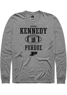 Demeco Kennedy Rally Mens Graphite Purdue Boilermakers NIL Sport Icon Tee