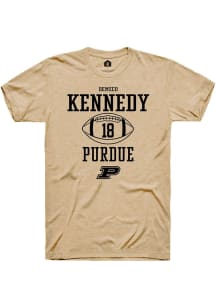 Demeco Kennedy Gold Purdue Boilermakers NIL Sport Icon Short Sleeve T Shirt
