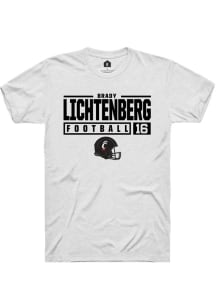 Brady Lichtenberg  Cincinnati Bearcats White Rally NIL Stacked Box Short Sleeve T Shirt