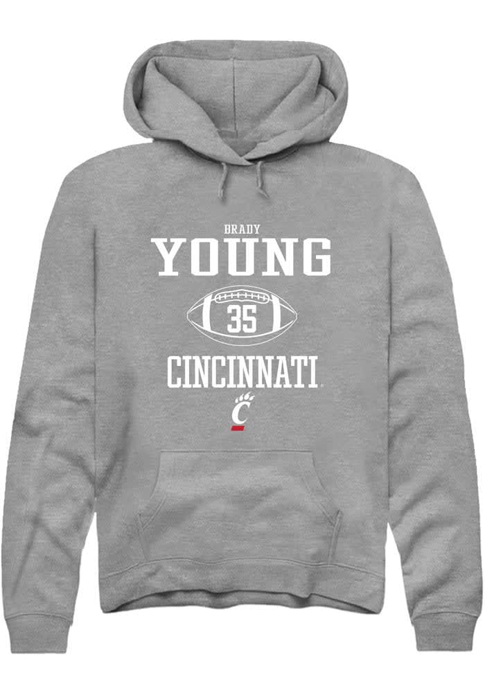 Brady Young  Rally Cincinnati Bearcats Mens Graphite NIL Sport Icon Long Sleeve Hoodie