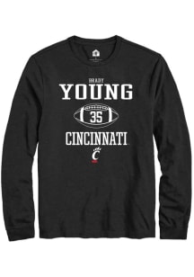 Brady Young  Cincinnati Bearcats Black Rally NIL Sport Icon Long Sleeve T Shirt