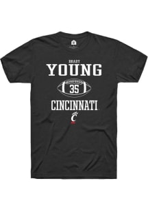 Brady Young  Cincinnati Bearcats Black Rally NIL Sport Icon Short Sleeve T Shirt