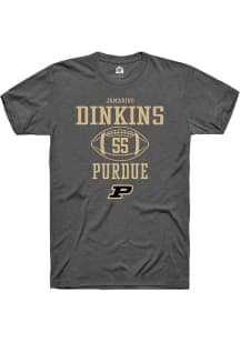 Jamarius Dinkins Dark Grey Purdue Boilermakers NIL Sport Icon Short Sleeve T Shirt