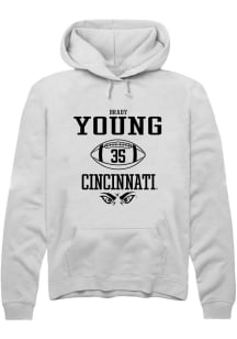 Brady Young  Rally Cincinnati Bearcats Mens White NIL Sport Icon Long Sleeve Hoodie