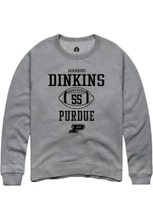 Jamarius Dinkins Rally Mens Graphite Purdue Boilermakers NIL Sport Icon Crew Sweatshirt