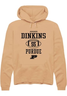 Jamarius Dinkins Rally Mens Gold Purdue Boilermakers NIL Sport Icon Hooded Sweatshirt