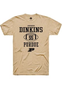 Jamarius Dinkins Gold Purdue Boilermakers NIL Sport Icon Short Sleeve T Shirt