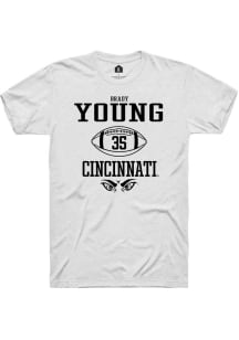 Brady Young  Cincinnati Bearcats White Rally NIL Sport Icon Short Sleeve T Shirt