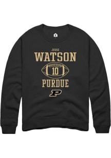 Jesse Watson Rally Mens Black Purdue Boilermakers NIL Sport Icon Crew Sweatshirt
