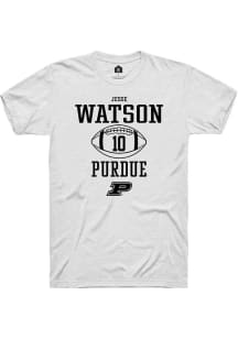 Jesse Watson White Purdue Boilermakers NIL Sport Icon Short Sleeve T Shirt
