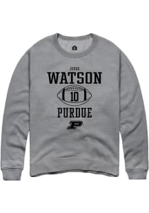 Jesse Watson Rally Mens Graphite Purdue Boilermakers NIL Sport Icon Crew Sweatshirt