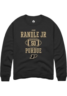 John Randle jr Rally Mens Black Purdue Boilermakers NIL Sport Icon Crew Sweatshirt