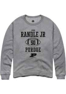 John Randle jr Rally Mens Graphite Purdue Boilermakers NIL Sport Icon Crew Sweatshirt