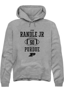 John Randle jr Rally Mens Graphite Purdue Boilermakers NIL Sport Icon Hooded Sweatshirt