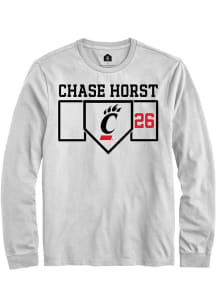 Chase Horst  Cincinnati Bearcats White Rally NIL Playing Field Long Sleeve T Shirt