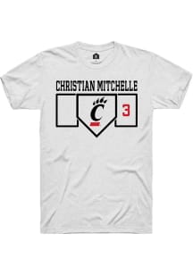 Christian Mitchelle  Cincinnati Bearcats White Rally NIL Playing Field Short Sleeve T Shirt