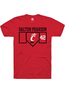 Dalton Pearson  Cincinnati Bearcats Red Rally NIL Playing Field Short Sleeve T Shirt