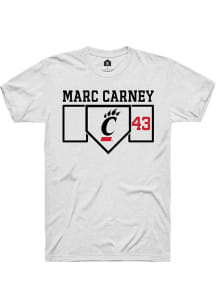 Marc Carney  Cincinnati Bearcats White Rally NIL Playing Field Short Sleeve T Shirt