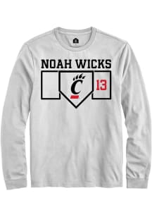 Noah Wicks  Cincinnati Bearcats White Rally NIL Playing Field Long Sleeve T Shirt
