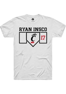 Ryan Insco  Cincinnati Bearcats White Rally NIL Playing Field Short Sleeve T Shirt