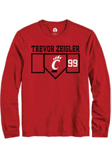 Trevor Zeigler  Cincinnati Bearcats Red Rally NIL Playing Field Long Sleeve T Shirt